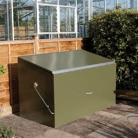 garden metal storage box|waterproof outdoor metal storage box.